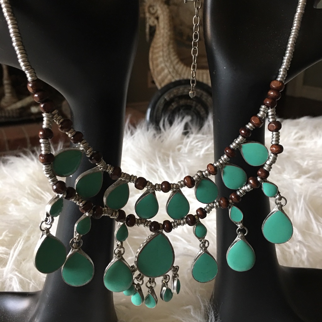 World Market Faux Turquoise Necklace/Bracelet #18